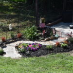 winding path bordered by flowers